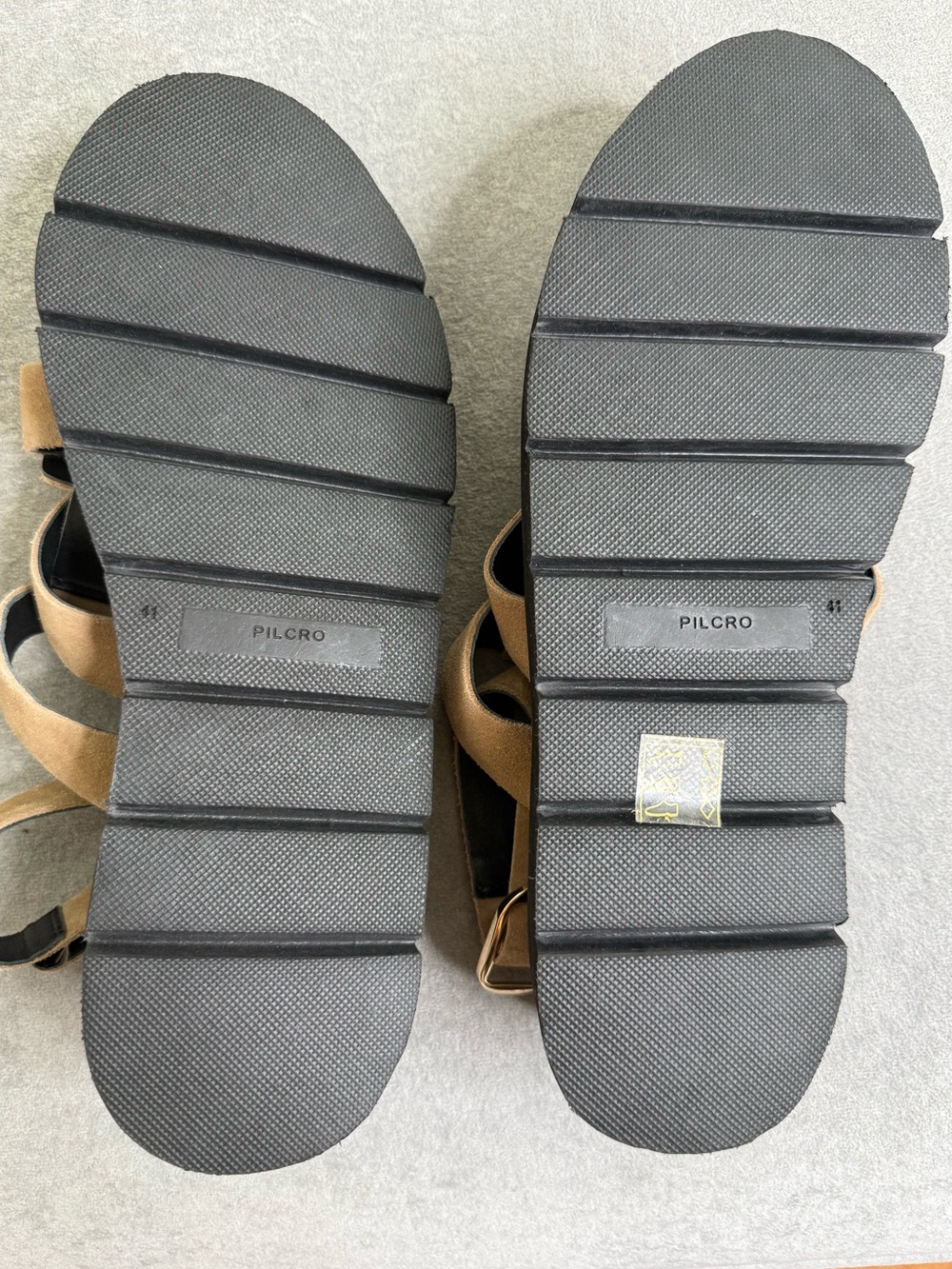 NEW Anthropologie Pilcro Flatform Fisherman Sandals, size 41/US 10 Womens, Taupe - Picture 6 of 6